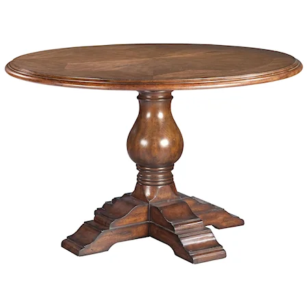 Elegant Round Dining Table with Luxurious Wood Finish